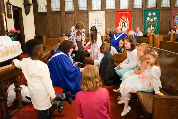Children's moment during church service